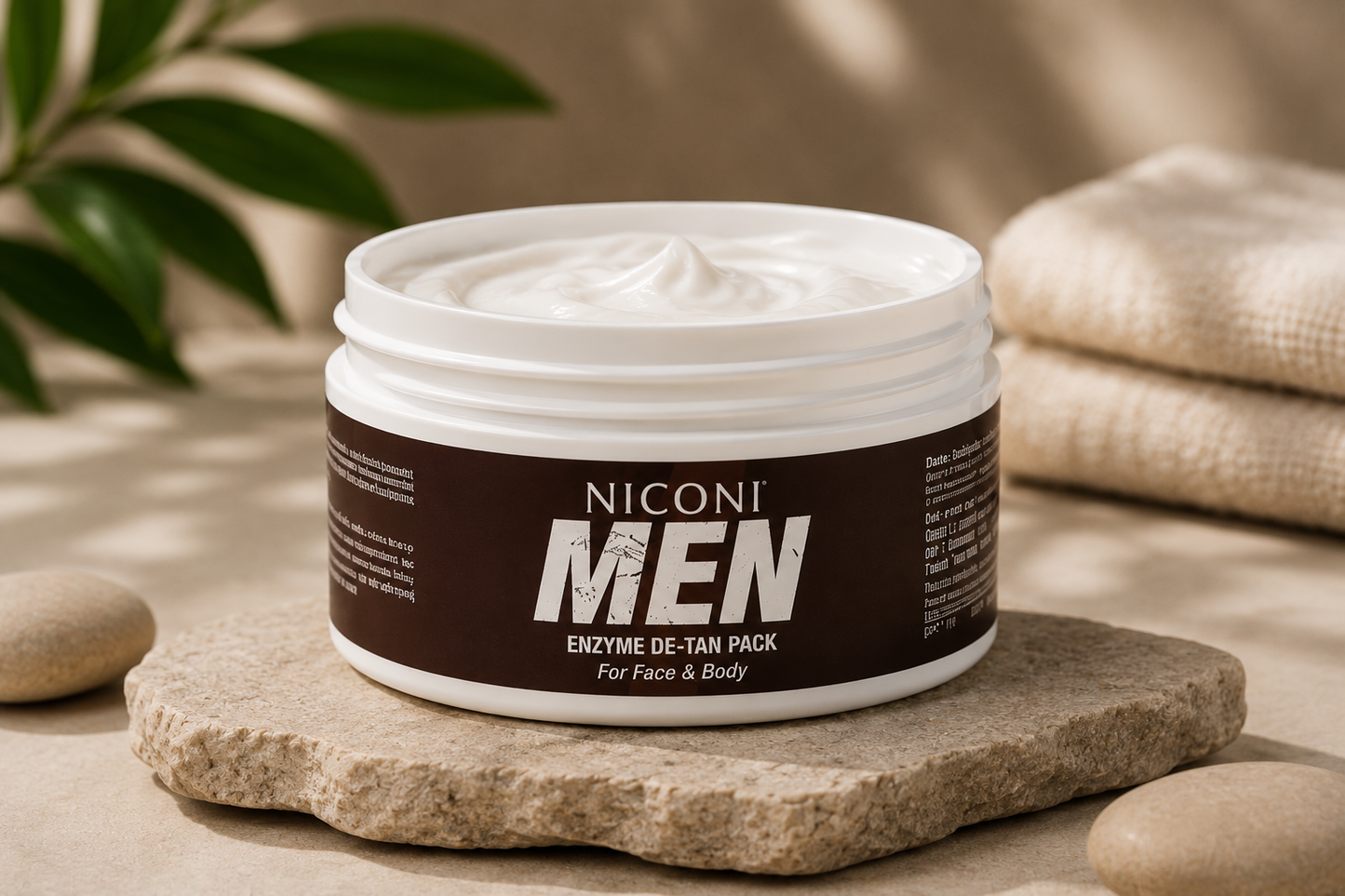 Niconi Men Enzyme De-Tan Pack For Face & Body (300g)